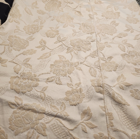 2nd set Pottery Barn Ivory Jacquard Twin Duvet Cover & Sham & Roman Shade - Picture 5 of 9